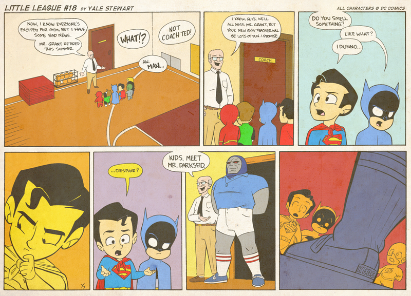 Illustration for article titled The Justice League goes to grade school in the webcomic Little League